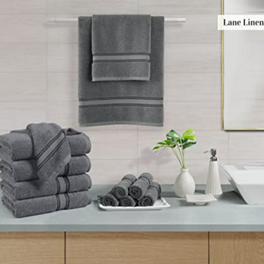 6 Piece Cotton Towel Set 550GSM - Grey