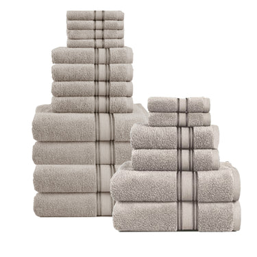 18 Piece 100% Cotton Towel Set 550GSM - Platinum