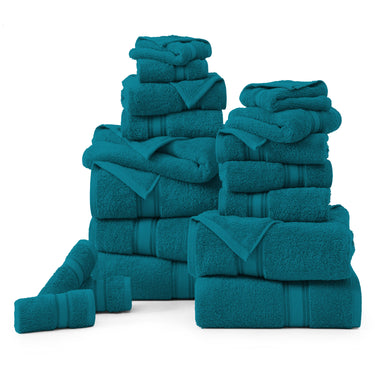18 Piece Cotton Towel Set 550GSM - Sea Port
