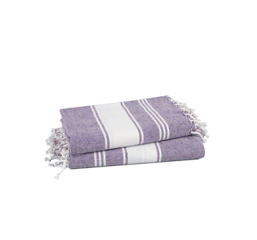 Set of 2 100% Cotton Chambray Turkish Beach Towels - Day Break