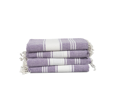 Set of 4 100% Cotton Chambray Turkish Beach Towels - Day Break