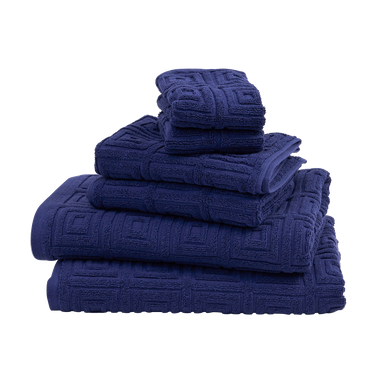 Roman 6 Piece Cotton Towel Set 650GSM - Navy