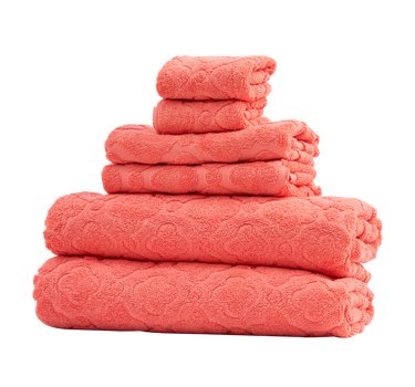 Bloom 6 Piece Cotton Towel Set 650GSM - Watermelon