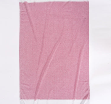 Set of 2 100% Cotton Chambray Turkish Beach Towels - Cashmere Rose