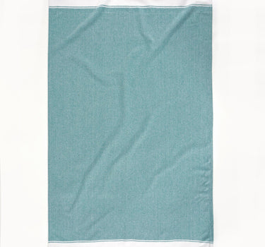 Set of 4 100% Cotton Chambray Turkish Beach Towels - Hunter Green