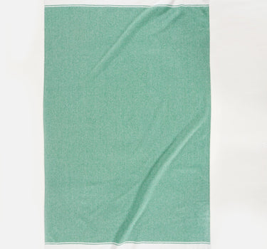 Set of 4 100% Cotton Chambray Turkish Beach Towels - Jade Green