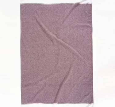 Set of 4 100% Cotton Chambray Turkish Beach Towels - Wistful Mauve